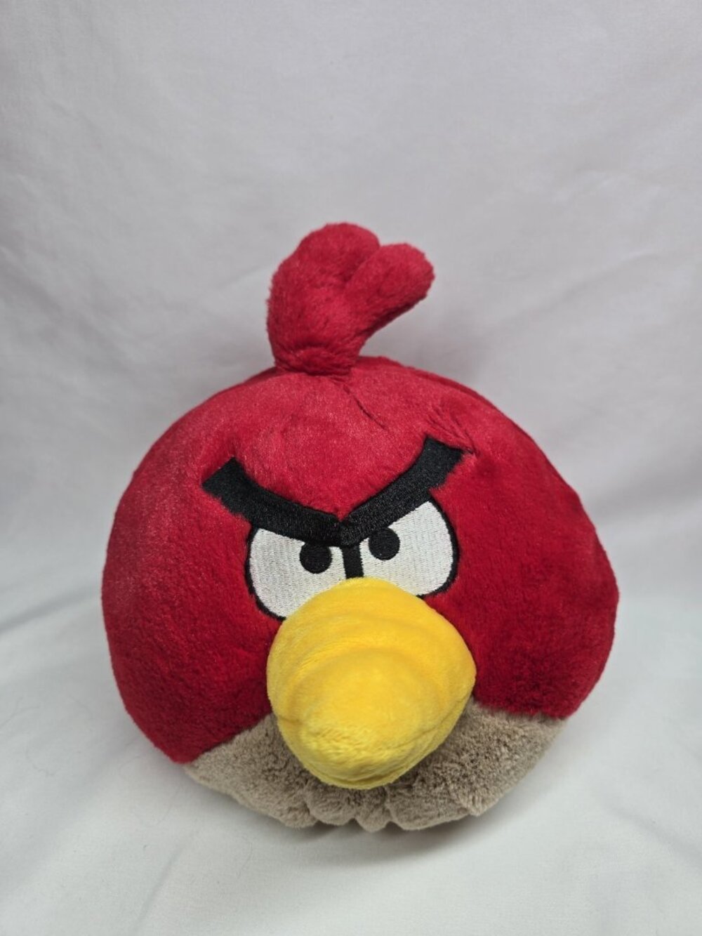 Angry Birds Plush Red Bird Toy Stuffed Animal 8" Commonwealth 2010 No Sound